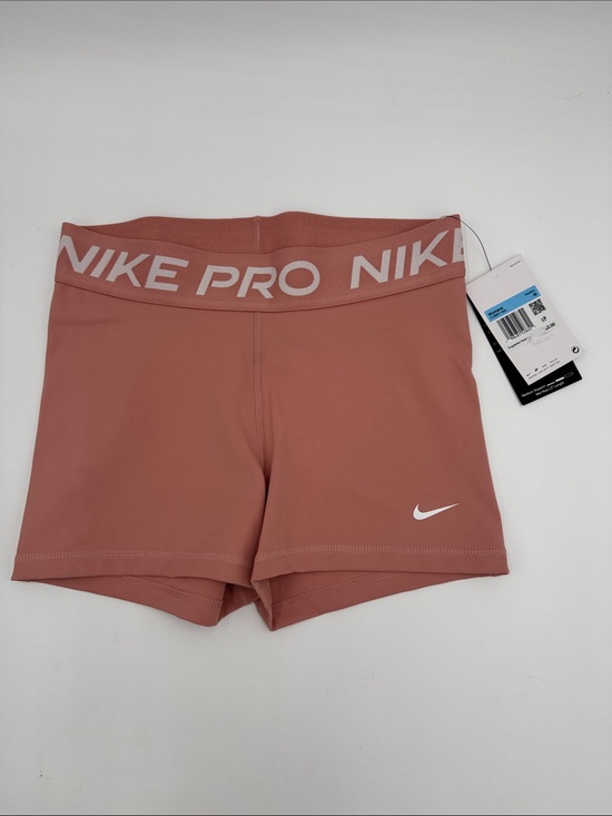 Nike Pants - Nike Pro Women's Dusty Rose Bike Shorts with White Logo
